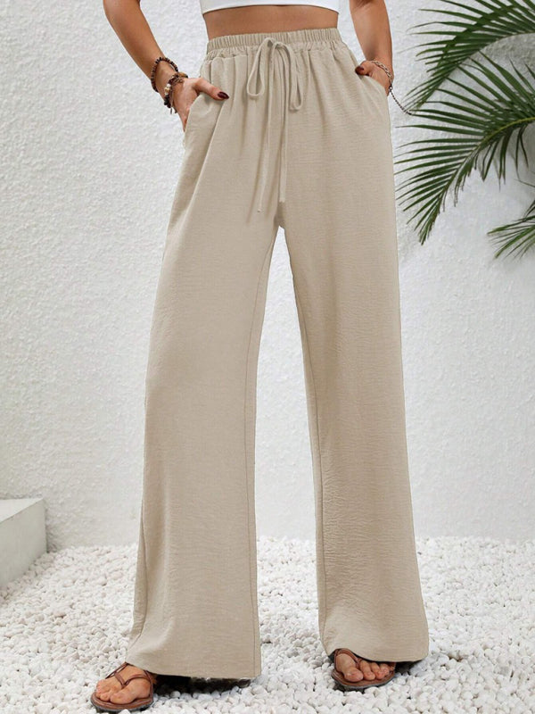 CALORA_ Comfortabele Wijde Broek met Elastische Taille voor Elke Gelegenheid