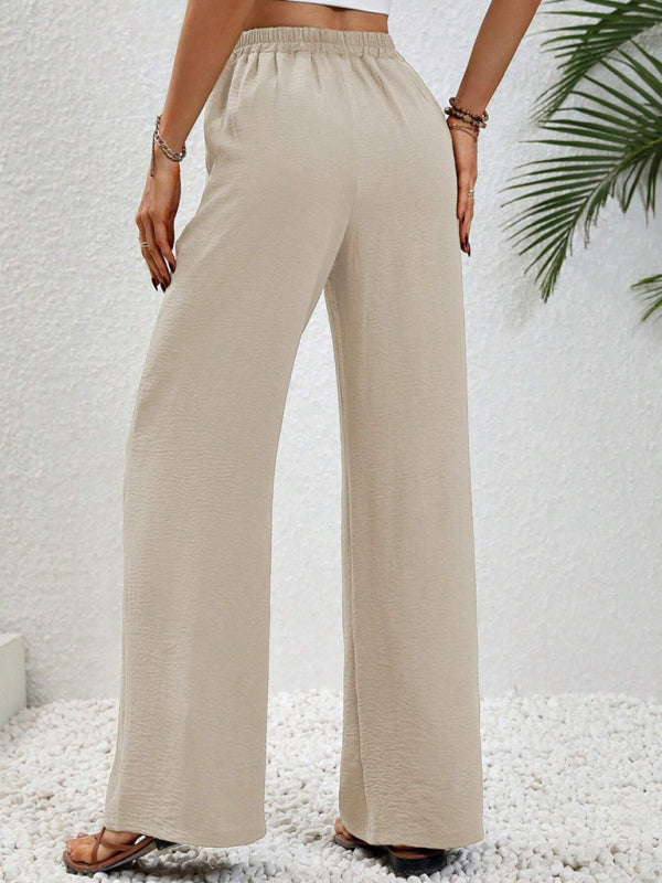 CALORA_ Comfortabele Wijde Broek met Elastische Taille voor Elke Gelegenheid