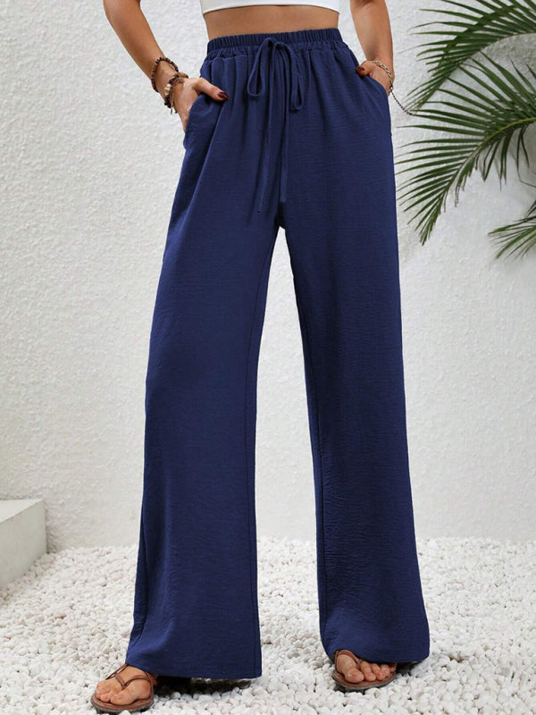 CALORA_ Comfortabele Wijde Broek met Elastische Taille voor Elke Gelegenheid