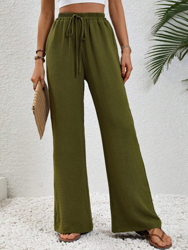 CALORA_ Comfortabele Wijde Broek met Elastische Taille voor Elke Gelegenheid
