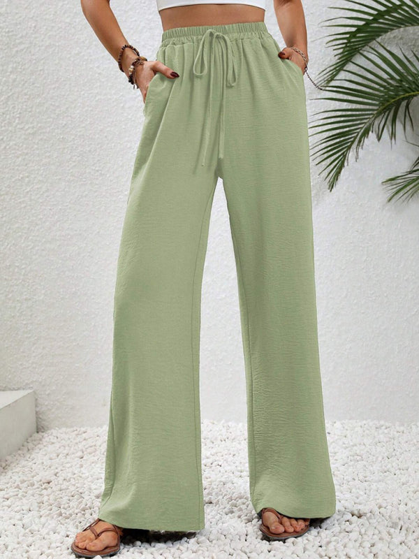CALORA_ Comfortabele Wijde Broek met Elastische Taille voor Elke Gelegenheid