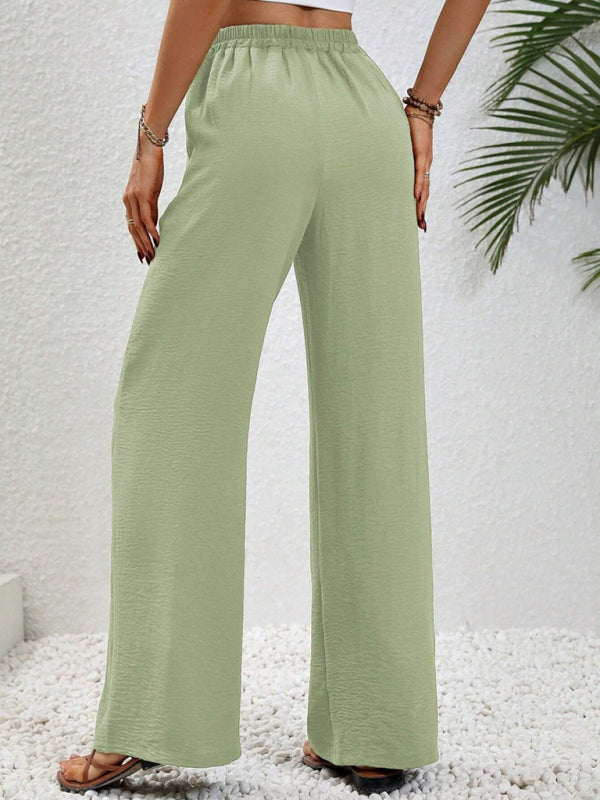 CALORA_ Comfortabele Wijde Broek met Elastische Taille voor Elke Gelegenheid