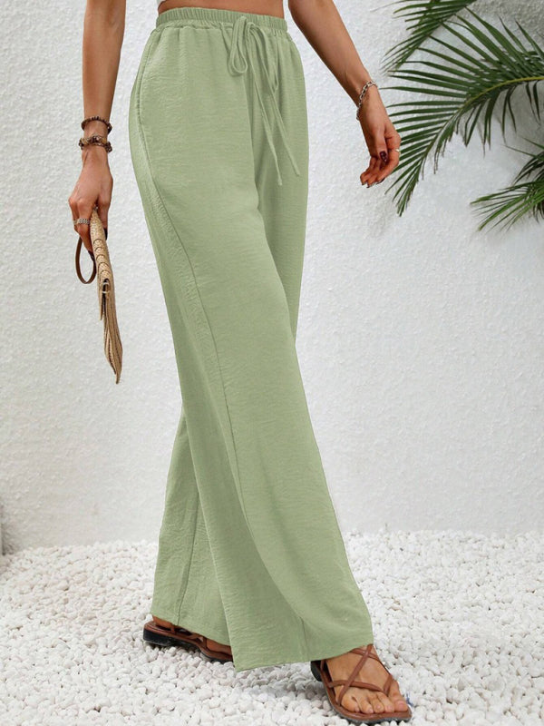 CALORA_ Comfortabele Wijde Broek met Elastische Taille voor Elke Gelegenheid
