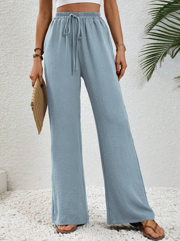 CALORA_ Comfortabele Wijde Broek met Elastische Taille voor Elke Gelegenheid