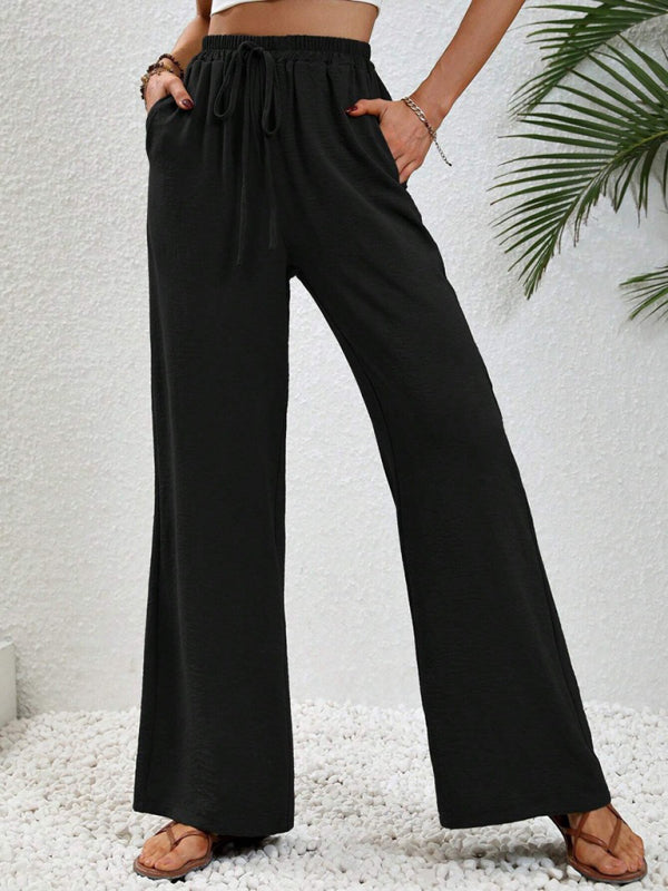 CALORA_ Comfortabele Wijde Broek met Elastische Taille voor Elke Gelegenheid