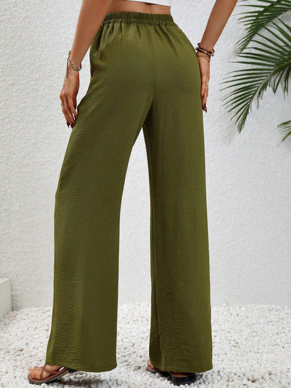 CALORA_ Comfortabele Wijde Broek met Elastische Taille voor Elke Gelegenheid
