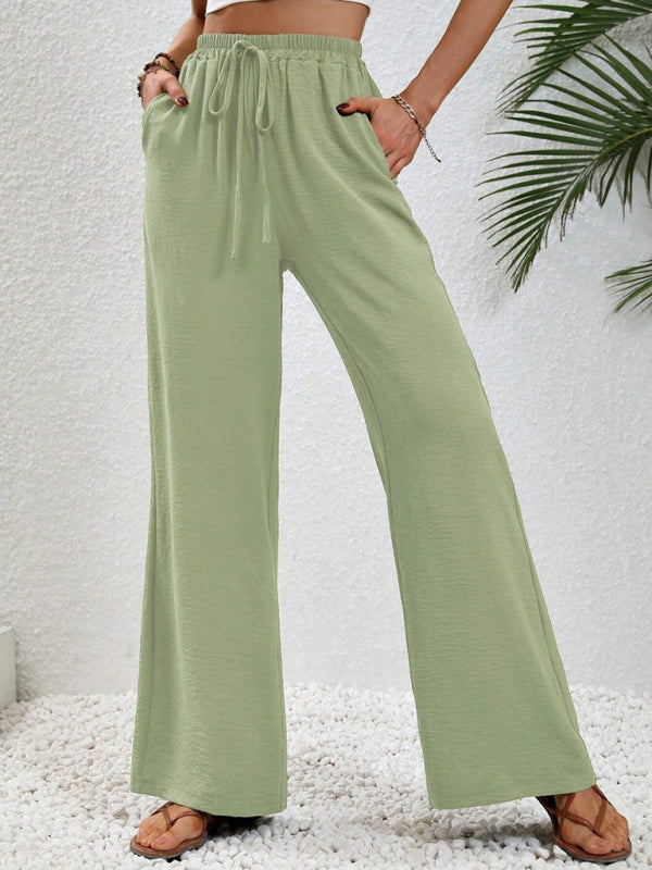 CALORA_ Comfortabele Wijde Broek met Elastische Taille voor Elke Gelegenheid