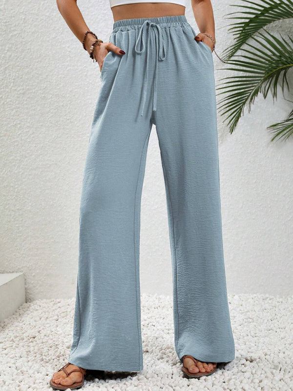 CALORA_ Comfortabele Wijde Broek met Elastische Taille voor Elke Gelegenheid
