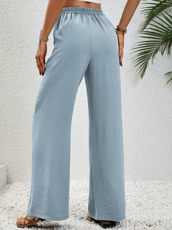 CALORA_ Comfortabele Wijde Broek met Elastische Taille voor Elke Gelegenheid