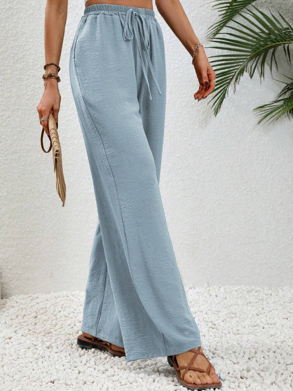 CALORA_ Comfortabele Wijde Broek met Elastische Taille voor Elke Gelegenheid