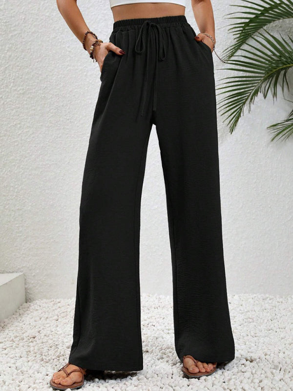 CALORA_ Comfortabele Wijde Broek met Elastische Taille voor Elke Gelegenheid