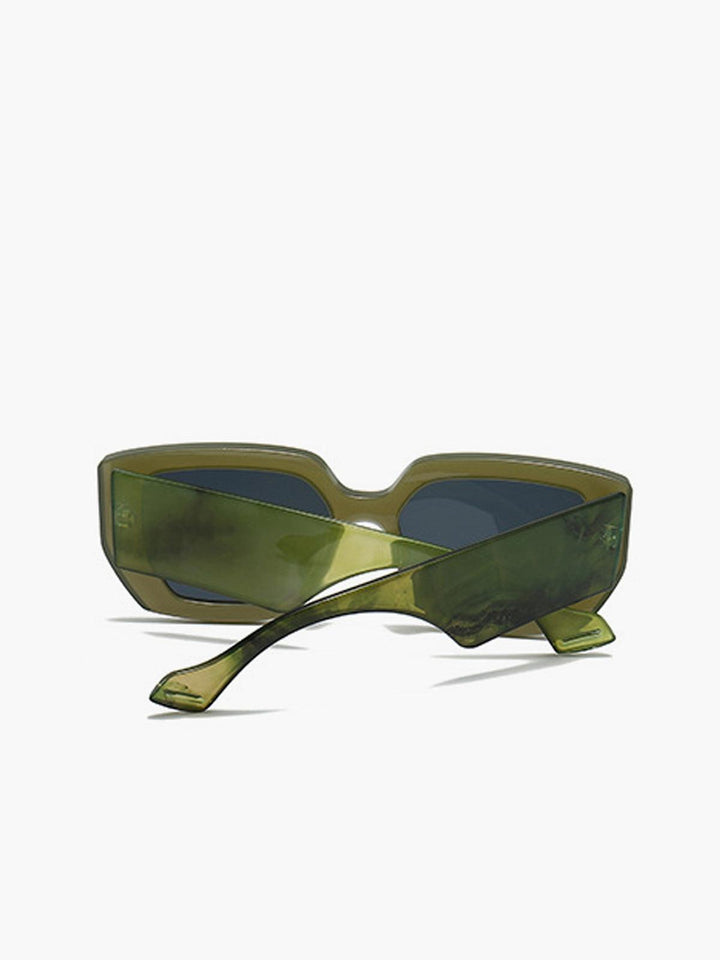 CALORA_ Marmer Geprinte Vierkante Zonnebril met UV-Bescherming en Duurzaam Design