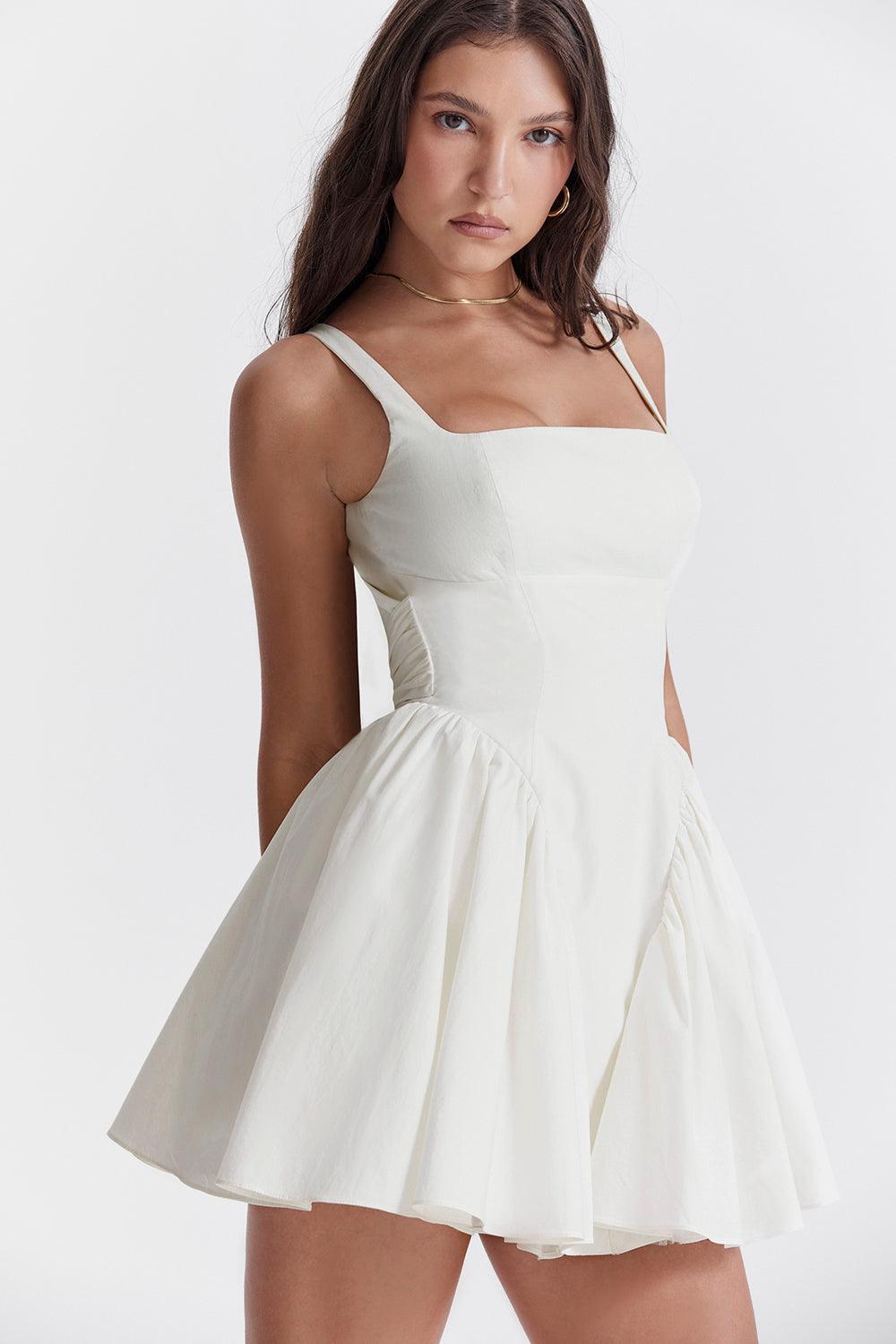CALORA_ Marta | Mini Jurk met strik