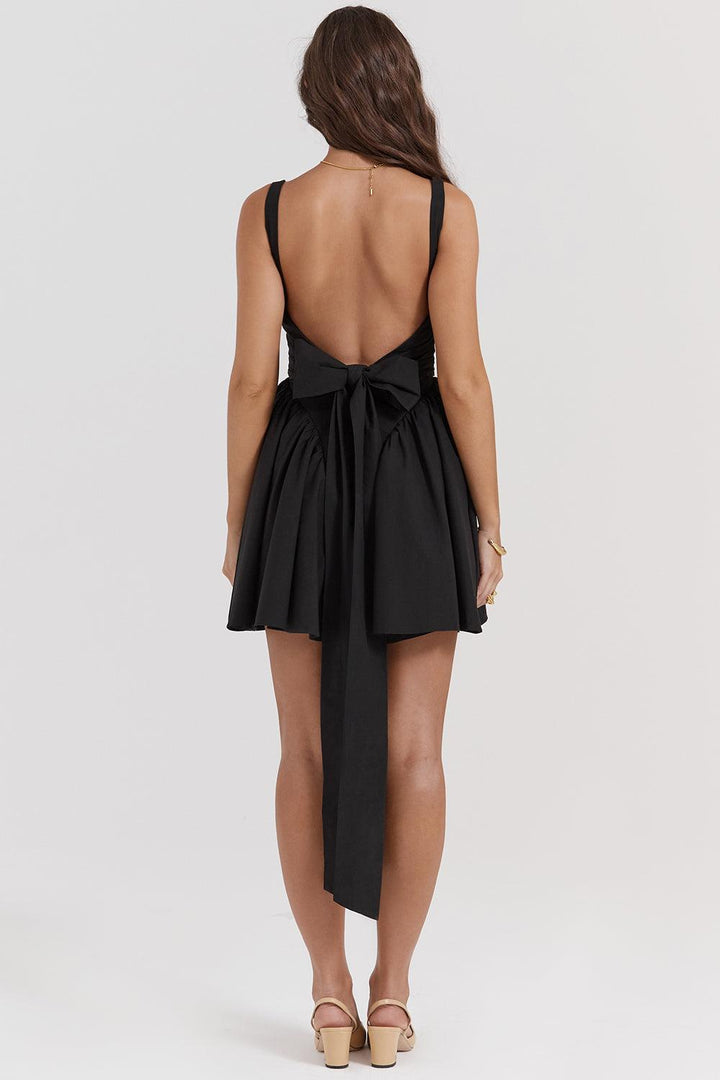 CALORA_ Marta | Mini Jurk met strik