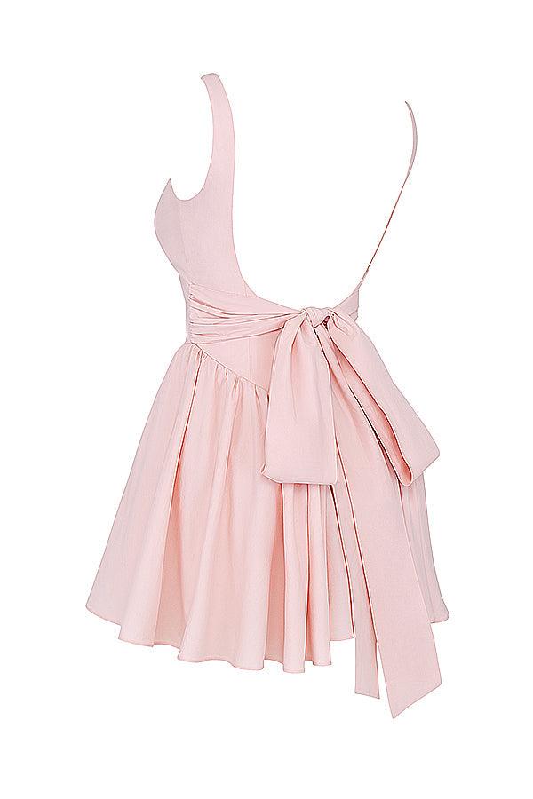 CALORA_ Marta | Mini Jurk met strik