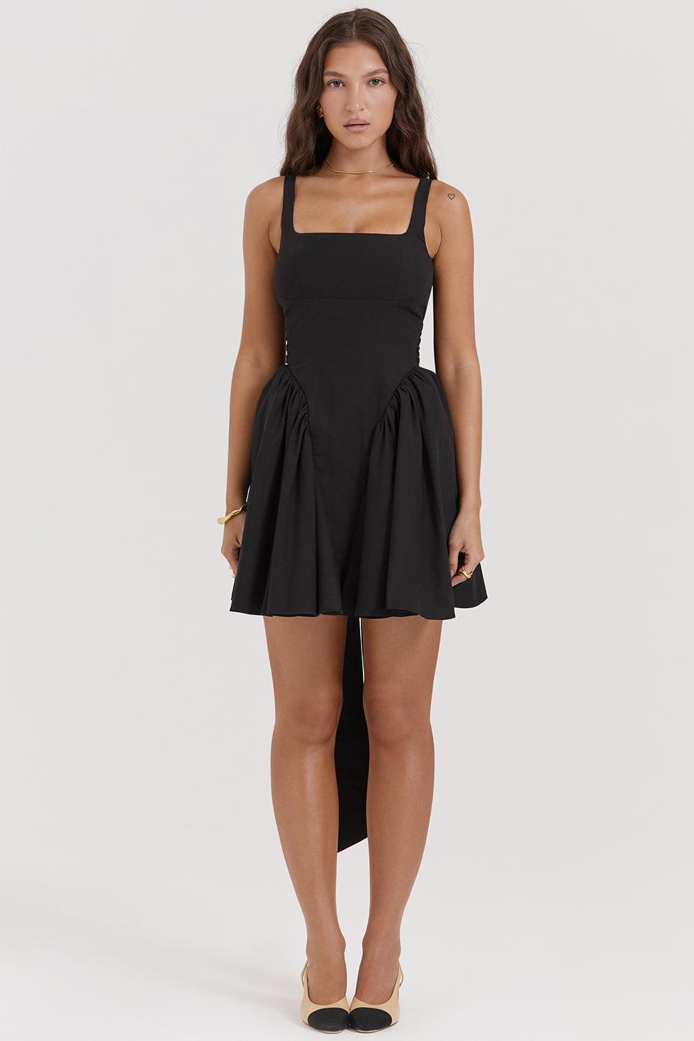 CALORA_ Marta | Mini Jurk met strik