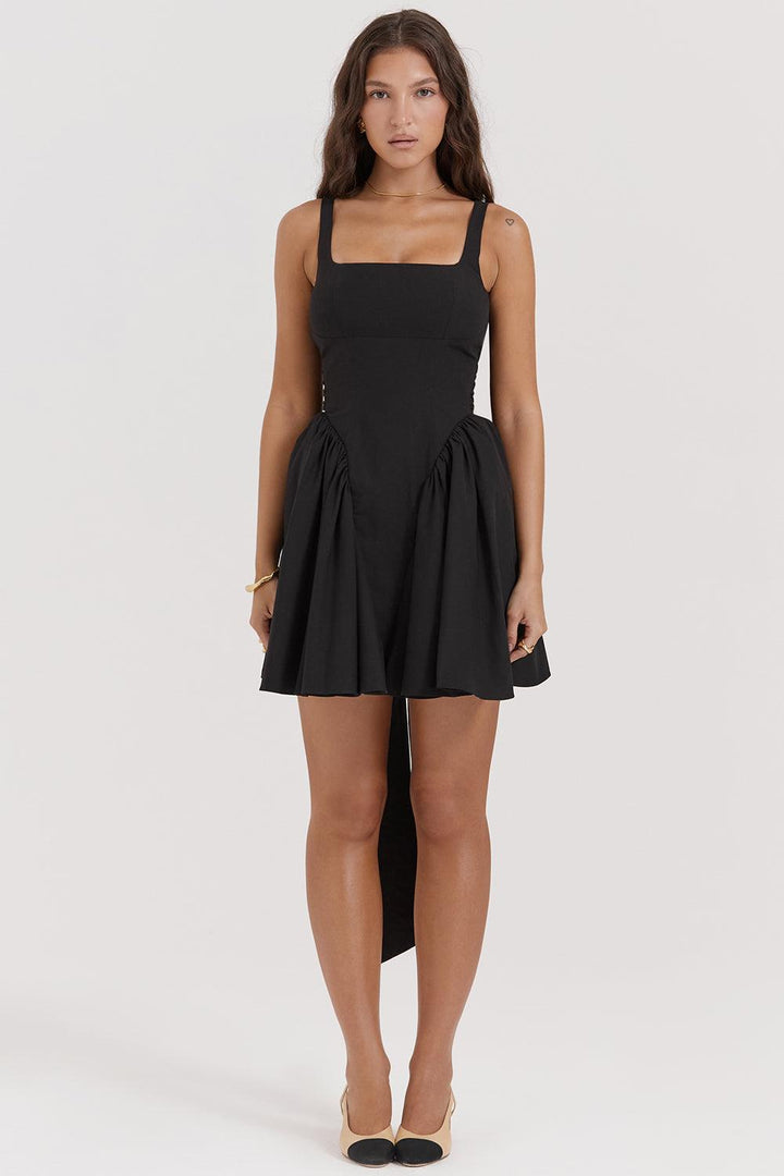 CALORA_ Marta | Mini Jurk met strik