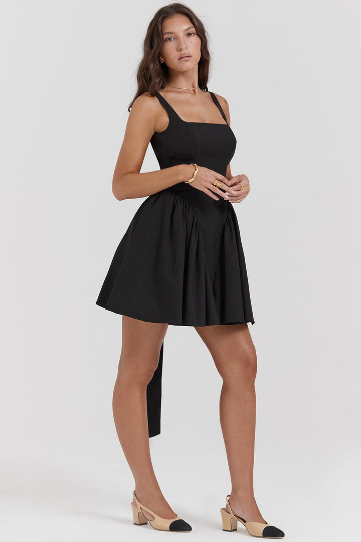 CALORA_ Marta | Mini Jurk met strik