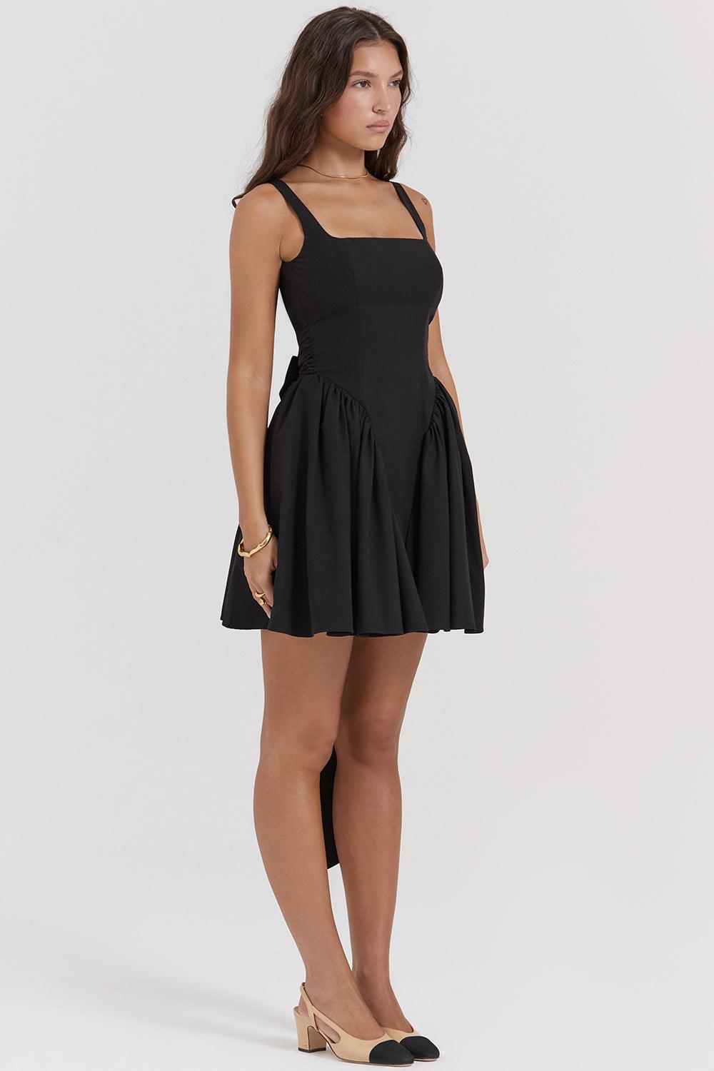 CALORA_ Marta | Mini Jurk met strik