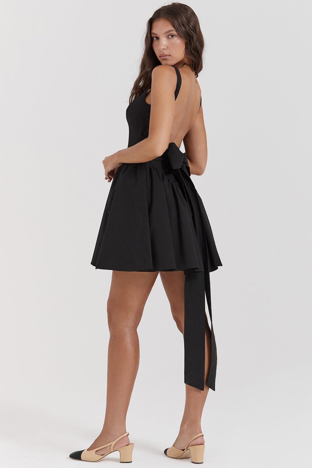 CALORA_ Marta | Mini Jurk met strik