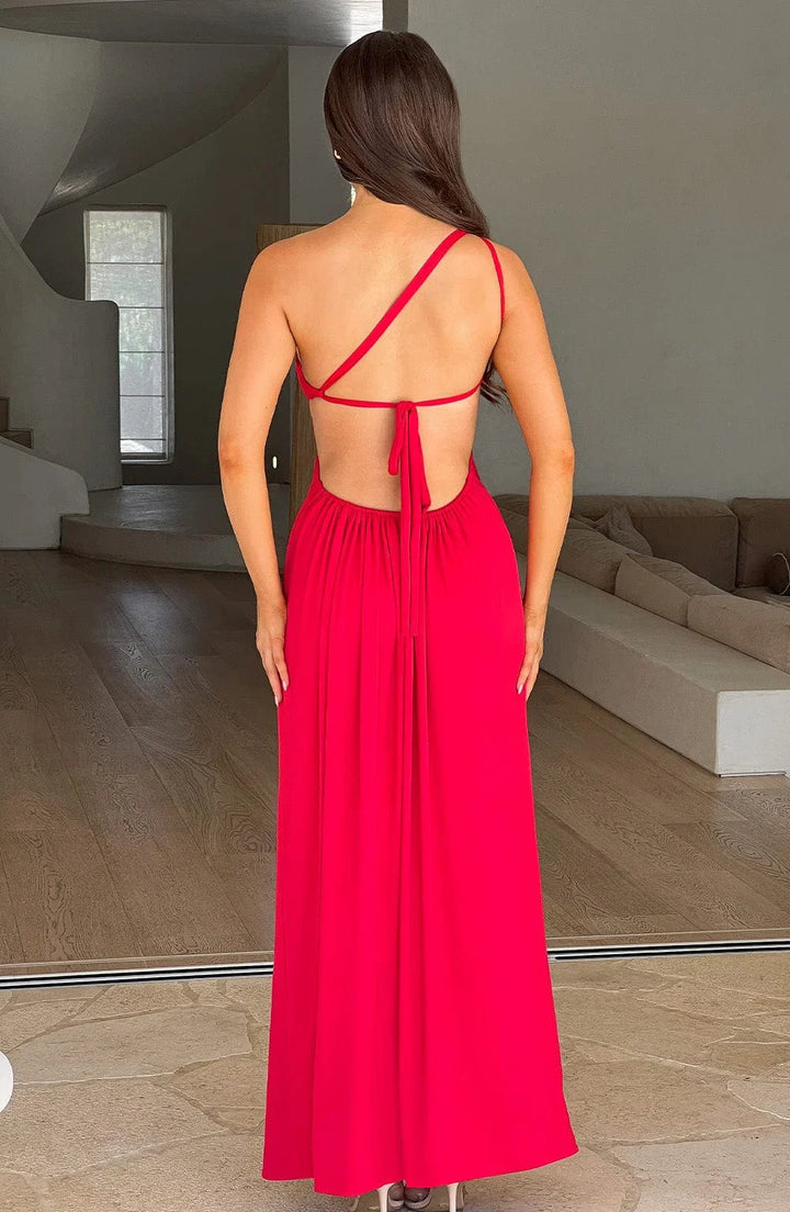 CALORA_ Maxi Jurk Met Een Split Elegant Comfortabele Avondjurk