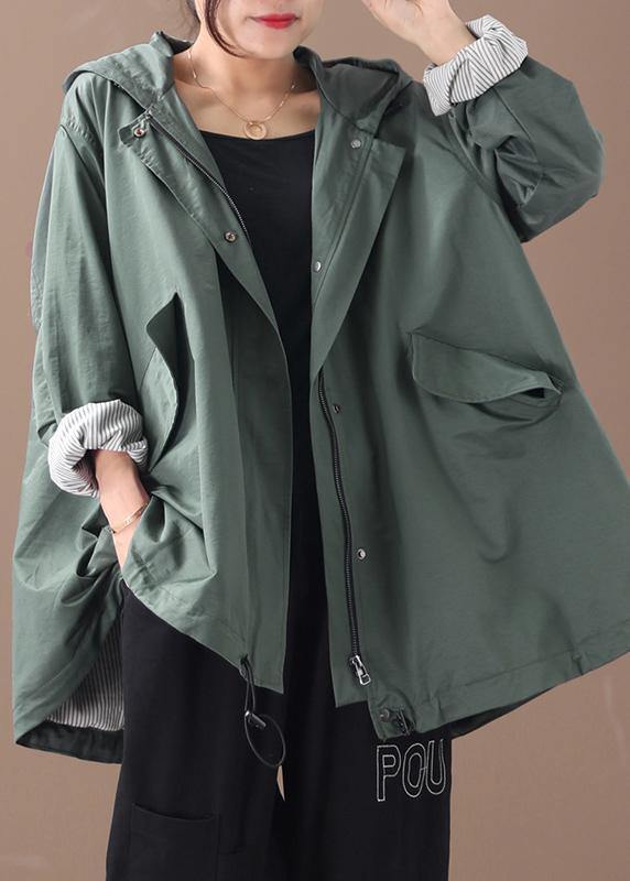 CALORA_ Moderne baggy plus size Regen Jas met capuchon voor dames