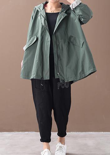 CALORA_ Moderne baggy plus size Regen Jas met capuchon voor dames