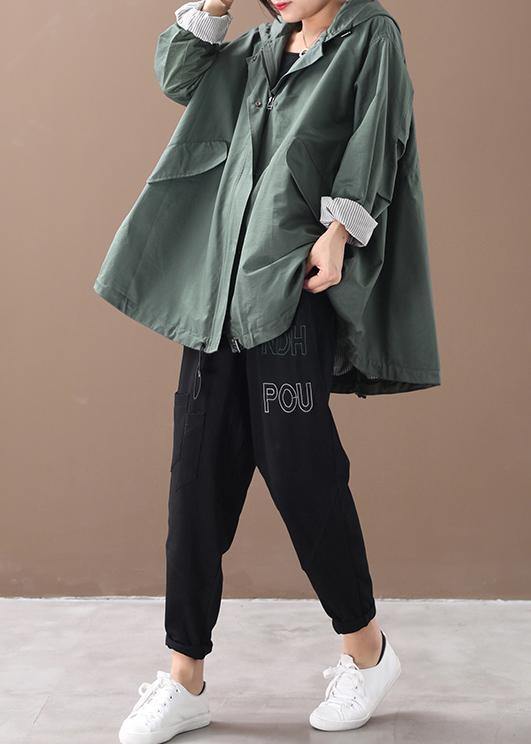 CALORA_ Moderne baggy plus size Regen Jas met capuchon voor dames