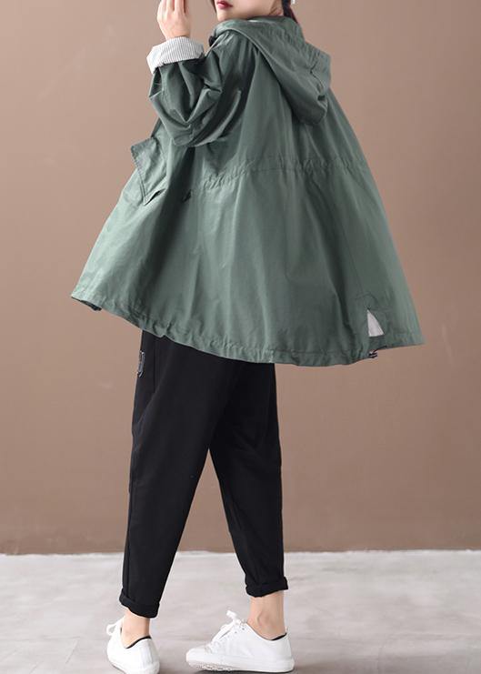 CALORA_ Moderne baggy plus size Regen Jas met capuchon voor dames