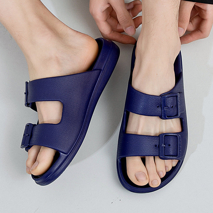 CALORA_ Modieuze Dames Slippers met Gesp en Open Teen van Jelly