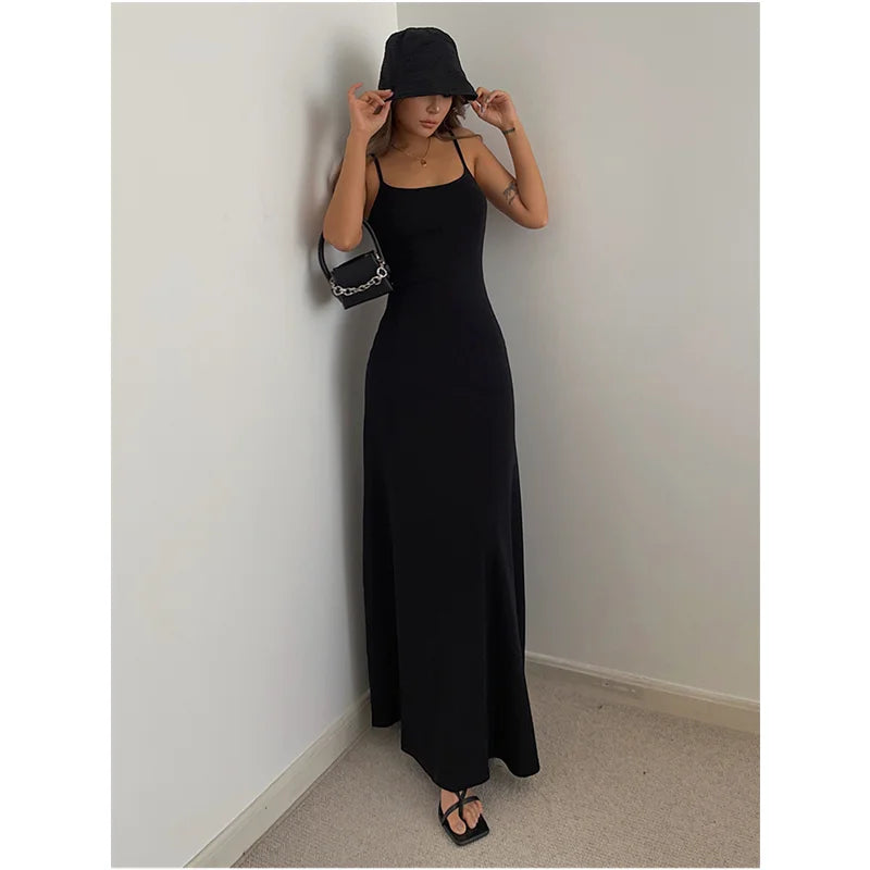 CALORA_ Mouwloze Zomerjurk Met Bandjes Koreaanse Stijl Longuette