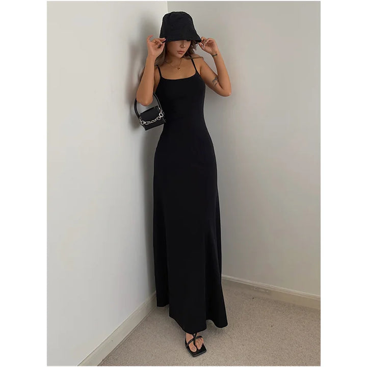 CALORA_ Mouwloze Zomerjurk Met Bandjes Koreaanse Stijl Longuette