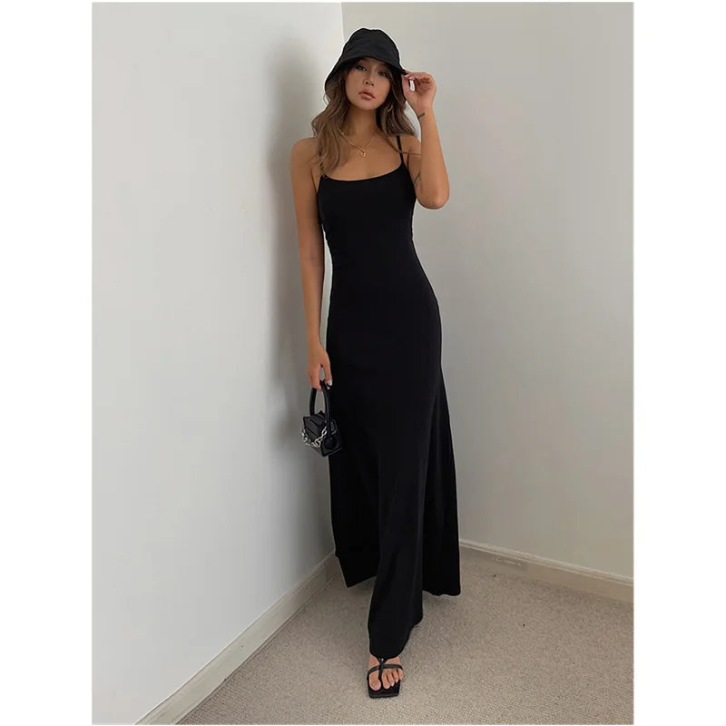 CALORA_ Mouwloze Zomerjurk Met Bandjes Koreaanse Stijl Longuette