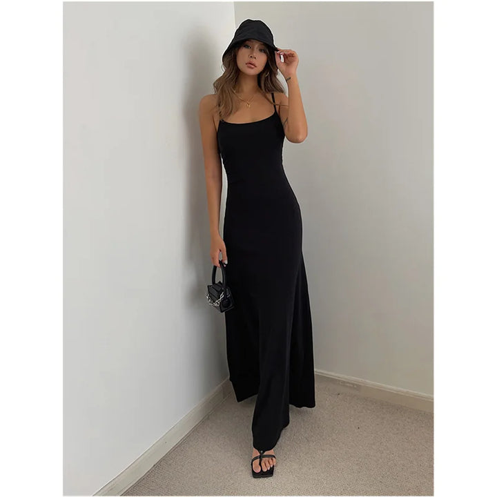 CALORA_ Mouwloze Zomerjurk Met Bandjes Koreaanse Stijl Longuette
