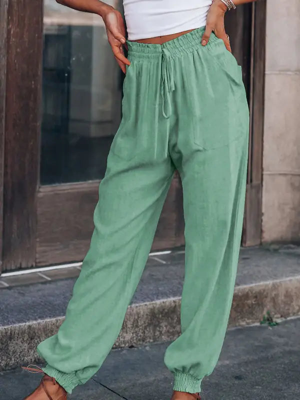 CALORA_ Valvetta | Stijlvolle Comfortabele Joggingsbroek met Haremstijl en Elastische Tailleband