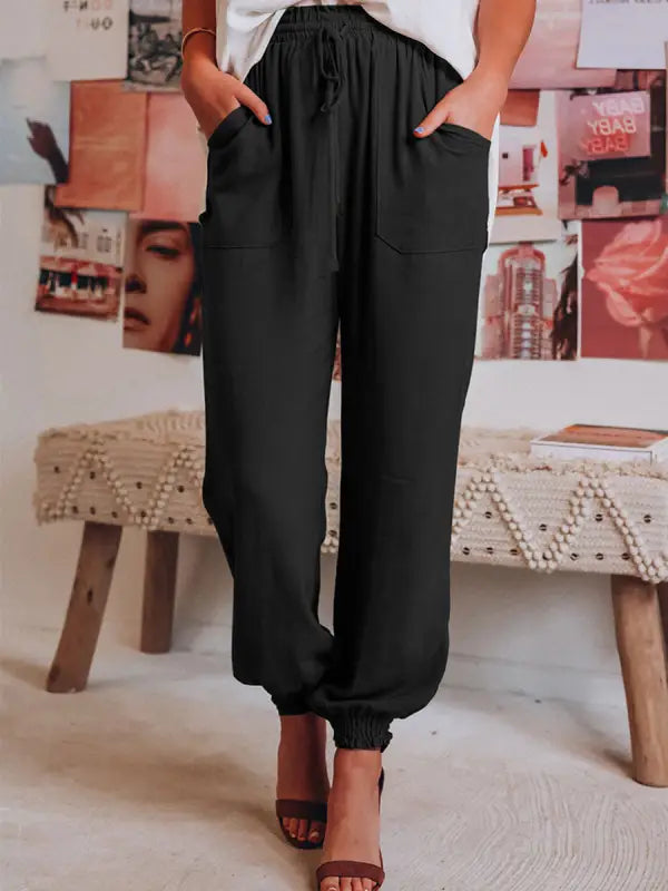 CALORA_ Valvetta | Stijlvolle Comfortabele Joggingsbroek met Haremstijl en Elastische Tailleband
