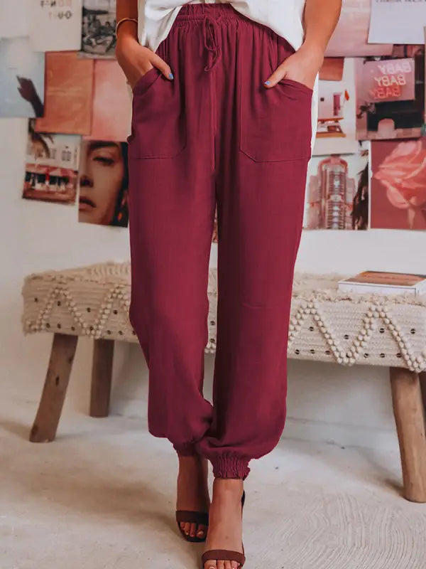 CALORA_ Valvetta | Stijlvolle Comfortabele Joggingsbroek met Haremstijl en Elastische Tailleband