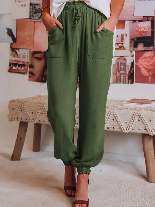 CALORA_ Valvetta | Stijlvolle Comfortabele Joggingsbroek met Haremstijl en Elastische Tailleband