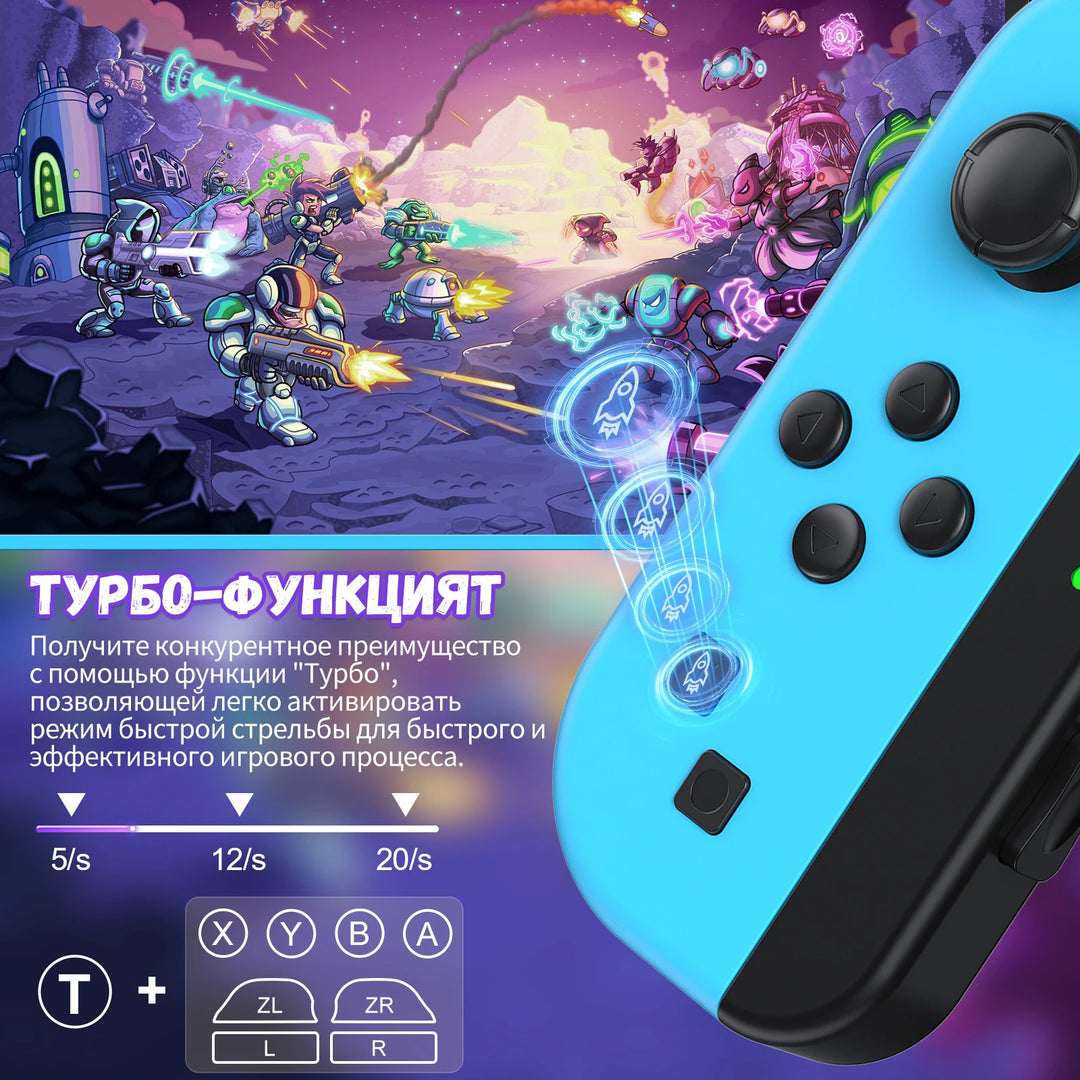 CALORA_ NSGamepadz | Draadloze Bluetooth controllers met oplader voor Nintendo Switch