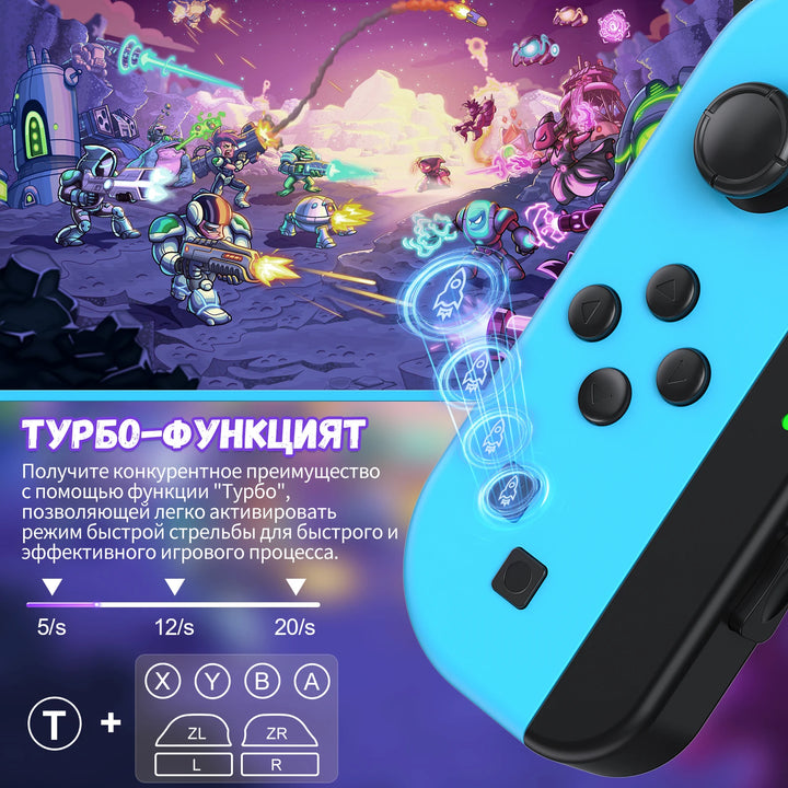 CALORA_ NSGamepadz | Draadloze Bluetooth controllers met oplader voor Nintendo Switch