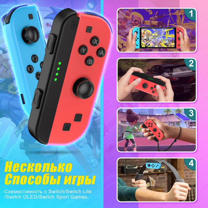 CALORA_ NSGamepadz | Draadloze Bluetooth controllers met oplader voor Nintendo Switch