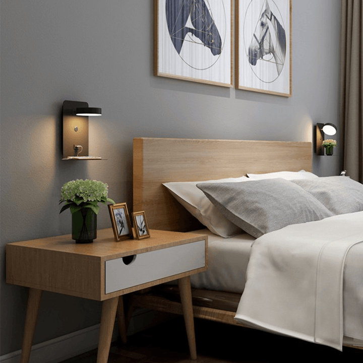 CALORA_ Nachtlamp met Oplader en 90° Draaibaar Oplaadstation