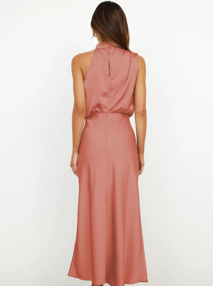 CALORA_ Noemí | Elegante roze halternek Jurk