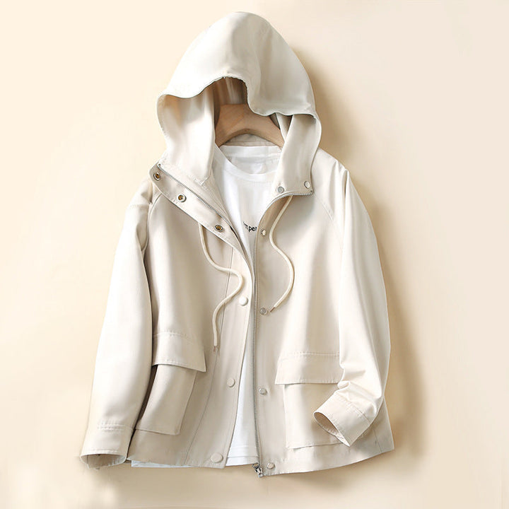 CALORA_ Oversized Trenchcoat met Capuchon voor Dames in de Herfst