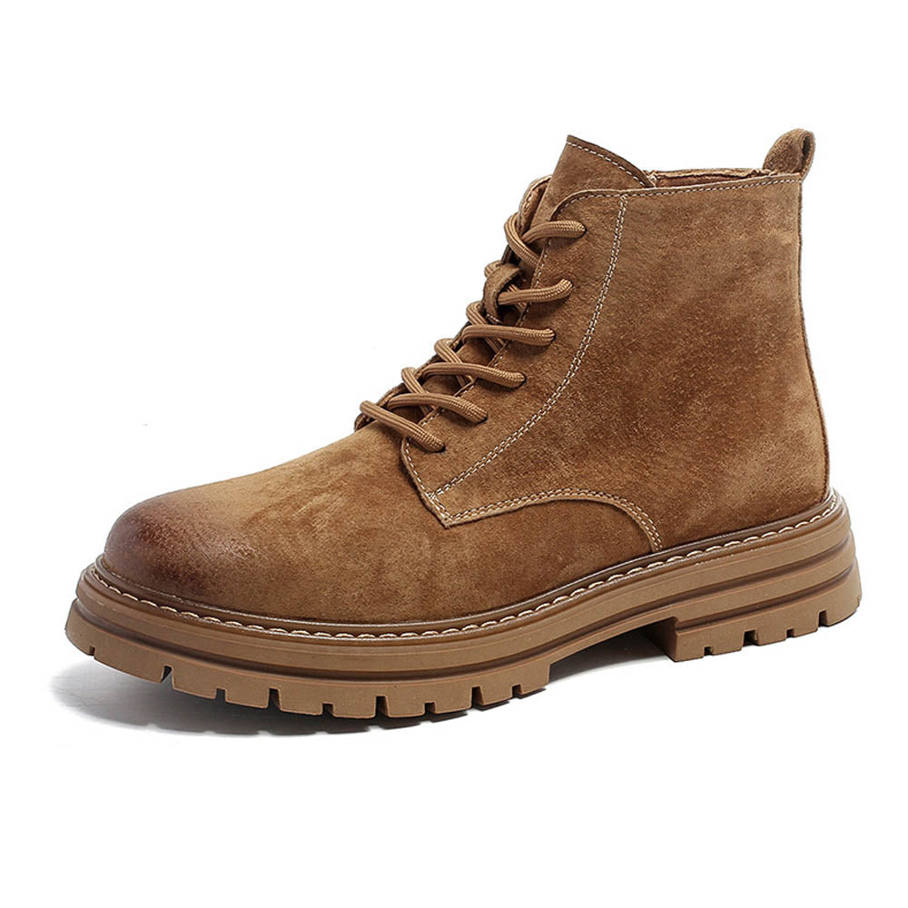 CALORA_ OakForge Boots | Heren Laarzen - Dubbele laag leer, robuuste nubuck afwerking