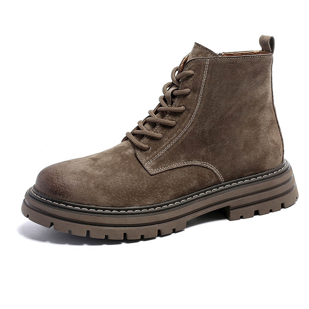 CALORA_ OakForge Boots | Heren Laarzen - Dubbele laag leer, robuuste nubuck afwerking