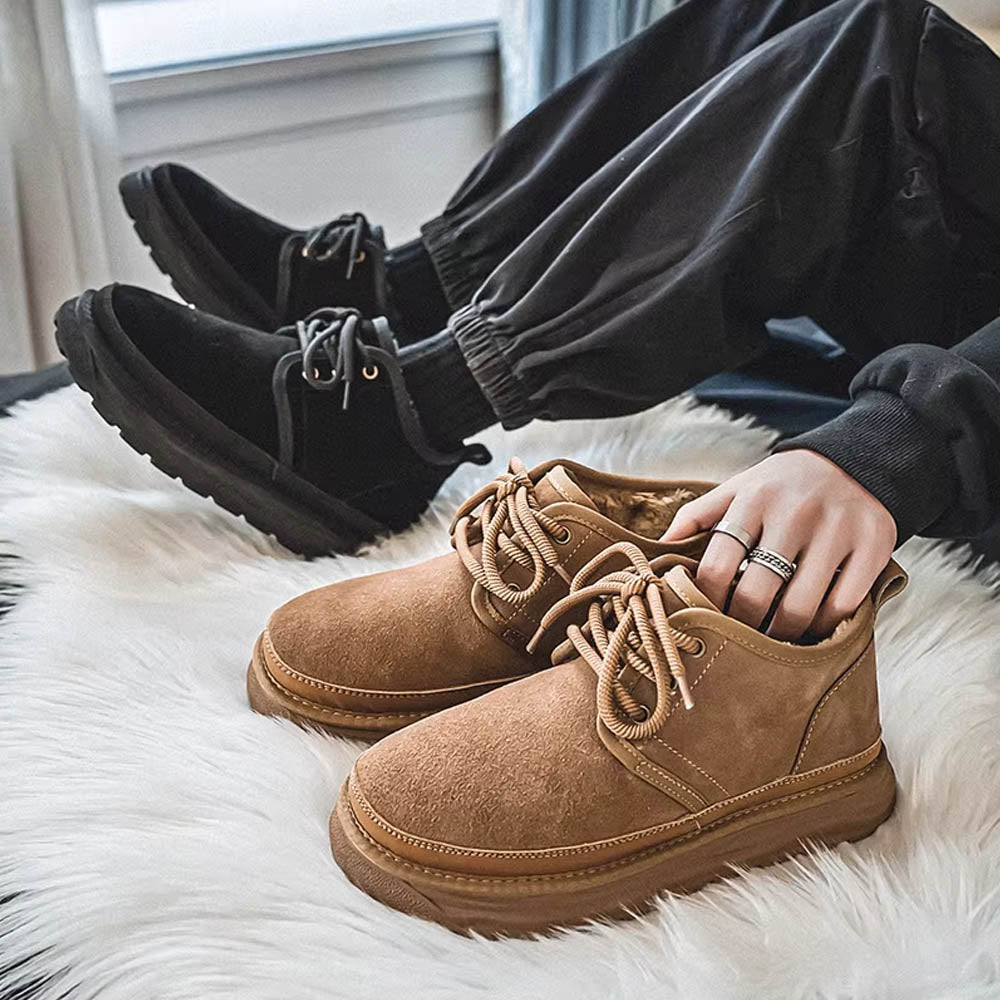 CALORA_ OakForge Sneakers - Premium Nubuck Leer, Voering en Antislip Rubber