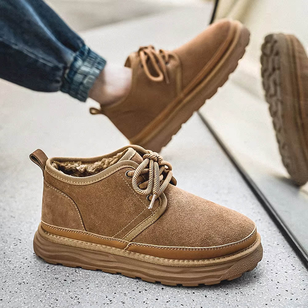 CALORA_ OakForge Sneakers - Premium Nubuck Leer, Voering en Antislip Rubber