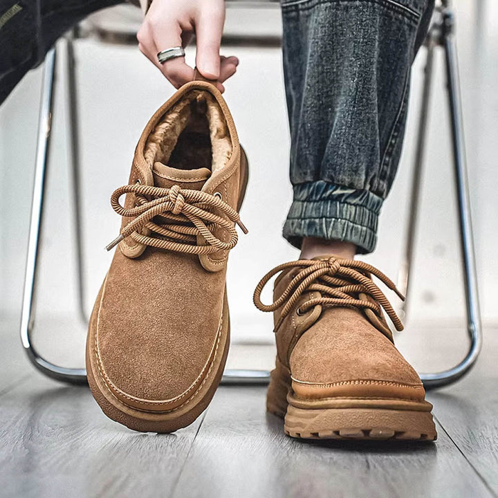 CALORA_ OakForge Sneakers - Premium Nubuck Leer, Voering en Antislip Rubber