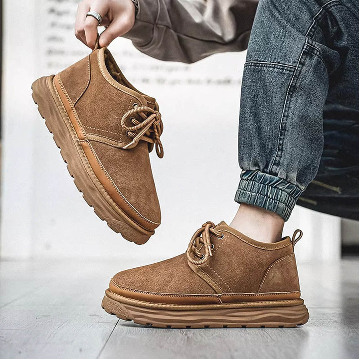 CALORA_ OakForge Sneakers - Premium Nubuck Leer, Voering en Antislip Rubber